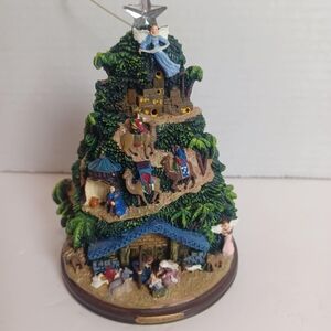 Thomas Kinkade 5.5" NATIVITY ORNAMENT Glory Newborn King Lighted Christmas Decor